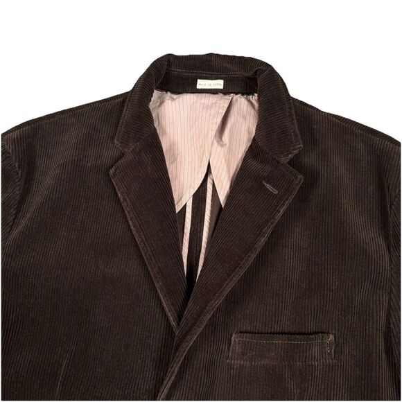 J Crew Blazer Mens XL Chocolate Brown Vintage Cord Sport Coat Elbow Patch - Picture 4 of 16
